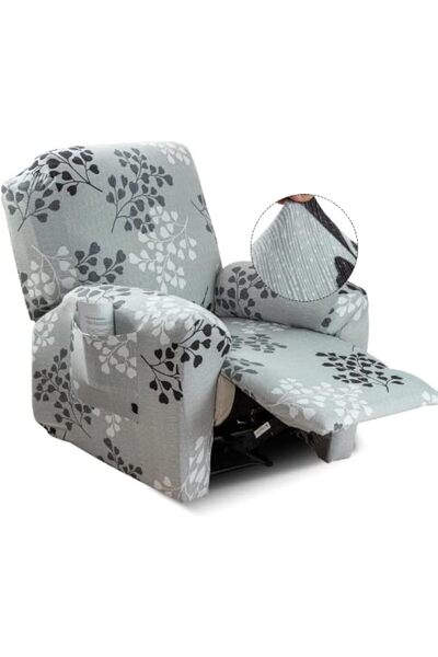 Generic Recliner Slipcover-Stretch Soft Slip Reclining Chair Slipcovers 4 -Pi...