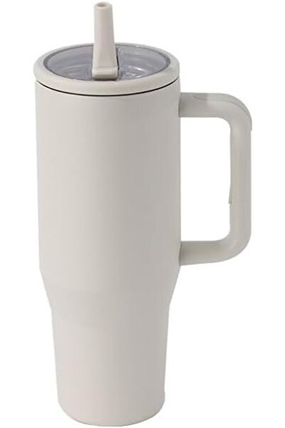 Generic 40 oz Water Bottle with Handle & Flip Straw, Fits in Cup Holder, Leak...