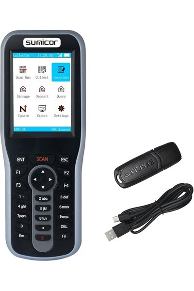 sumicorn Sumicor Inventory Data Terminal Barcode Scanner 1D Wireless CCD Barc...