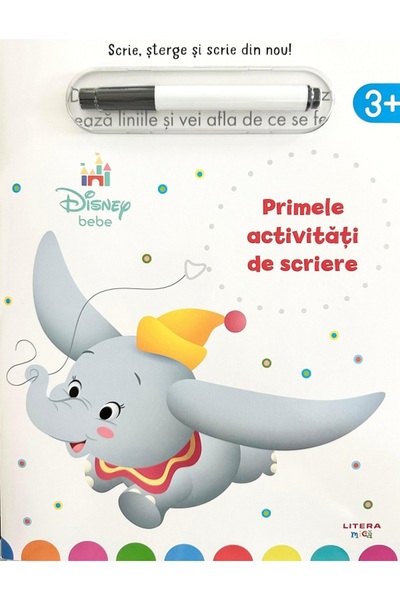 Litera Disney Bebe. Primele activitati de scriere. Scrie, sterge si scrie din...