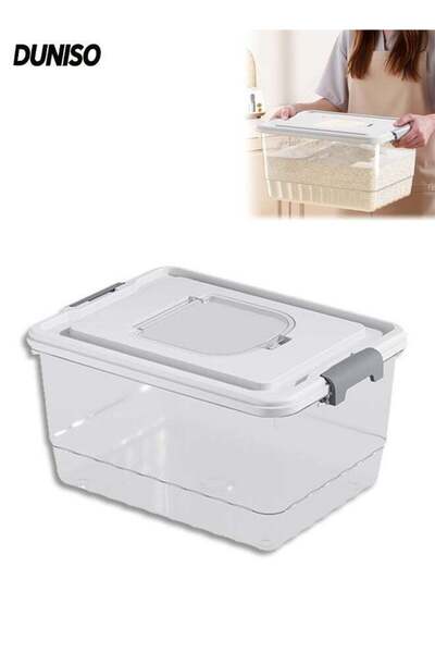 Generic Rice Storage Container, Kitchen multifunctional grain container, Airt...