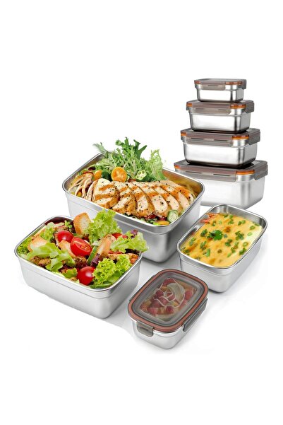 Generic 4 Pack 304 Stainless Steel Food Storage Container with Airtight Lids,...