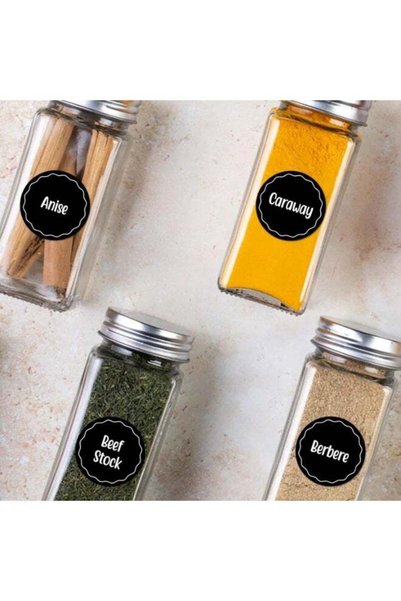 Generic 144 Pcs Spice Jar Labels, Preprinted Adhesive Round Spice Labels Stic...