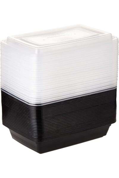 Generic 12 Pieces Disposable Round Microwave Container Of 24 OZ With Lid