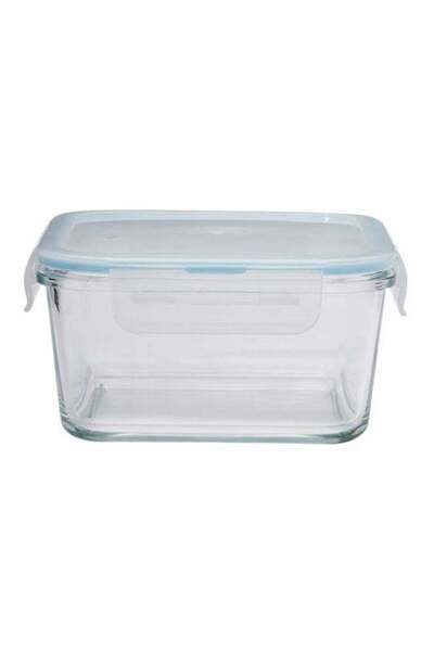 Generic Boro Pro Square Food Storage Container With Lid Blue/Clear 950ml
