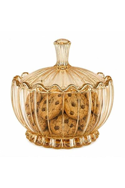 Generic Glass Candy Jar with Lid 945ml – Large Crystal Cookie Jar, Decorative...