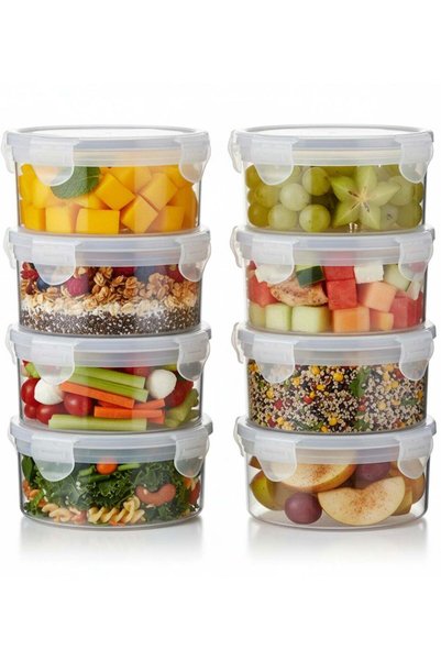 Generic 8 Pack Food Storage Containers – Airtight, Leakproof, Stackable Meal ...