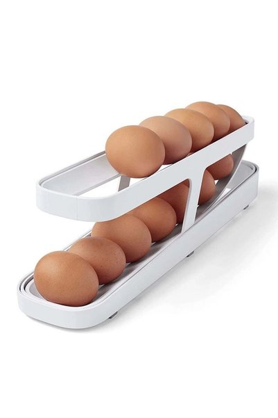 Generic Altheqa Rolling Egg Dispenser Refrigerator Organizers
