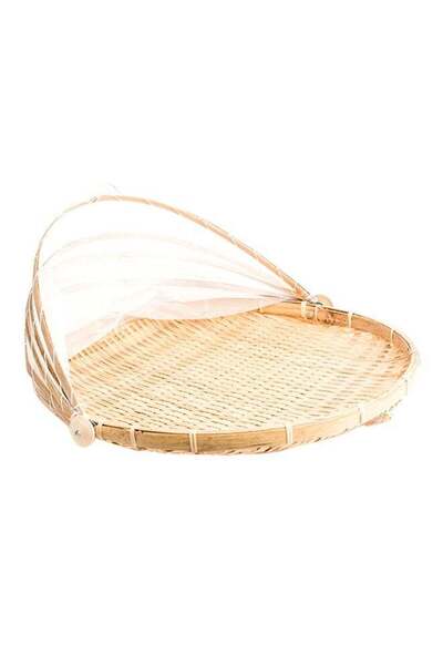 Generic Big Food Cover With Base Beige 42cm