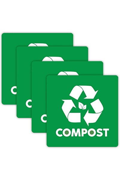 Generic ARS® Compost Bin Stickers (4 Pack) – Strong Adhesive, Durable, Waterp...