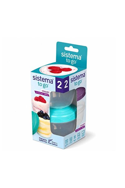 Generic Sistema Yogurt Containers 2 Pack 150ml Portable Leak Proof Yogurt & S...