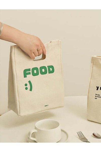 Generic Organic Cotton Canvas Lunch Bag - Eco-Friendly & Machine Washable | F...