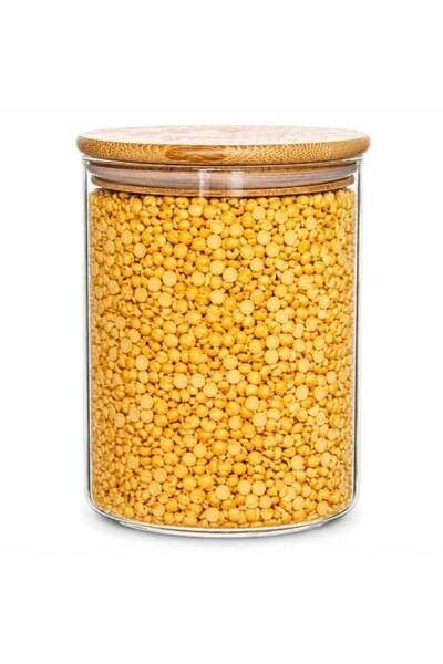 Generic Homesmiths Airtight 3L Glass Storage Jar with Bamboo Lid – BPA-Free B...
