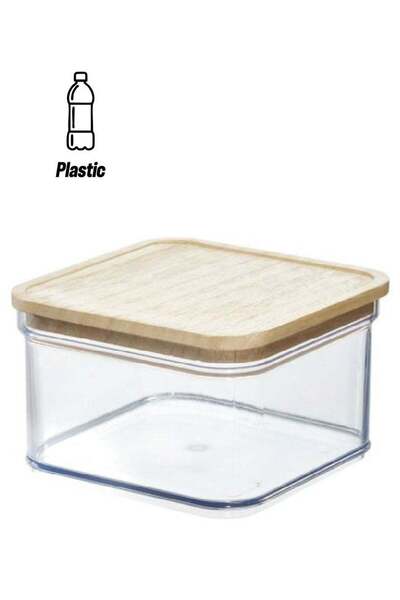 Generic IDESIGN ROSANNA PANSINO RPET Crisp 6 x 6 Bin with Wood Lid