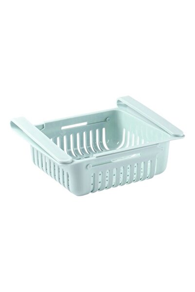 Generic Retractable Fridge Organizer Pull Out Drawer White 20*16*8cm