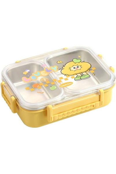 Generic MAX-EMA GLOBAL Insulated Lunch Box 600ml Stainless Steel 2 Compartmen...