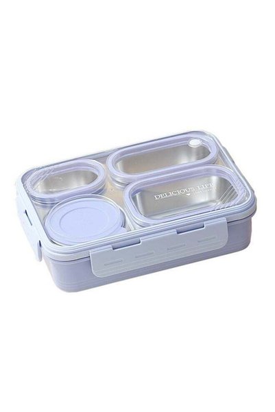 Generic Lunch Box with Soup Bowl,850ml Stainless Steel Leak-proof Lunch Box,C...
