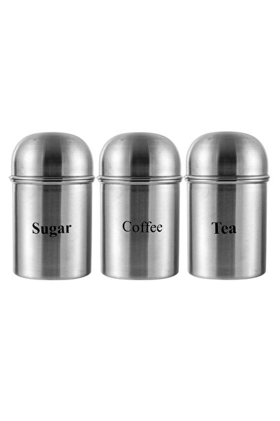 Generic Kraft High Dome Stainless Steel Tea Sugar Containers Set of 2-350 ml ...
