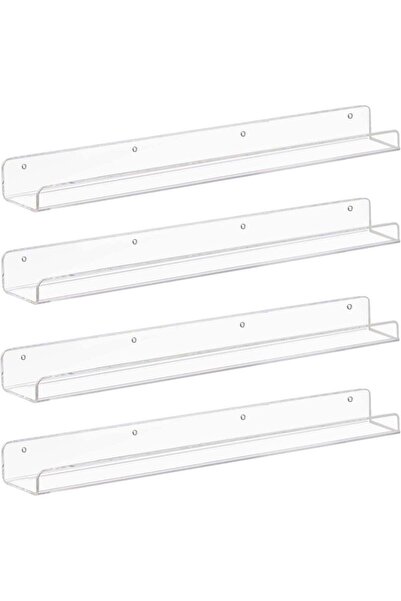 Generic ARS® Clear Acrylic Floating Shelves 24 Inch Wall Ledge Shelf Bookshel...