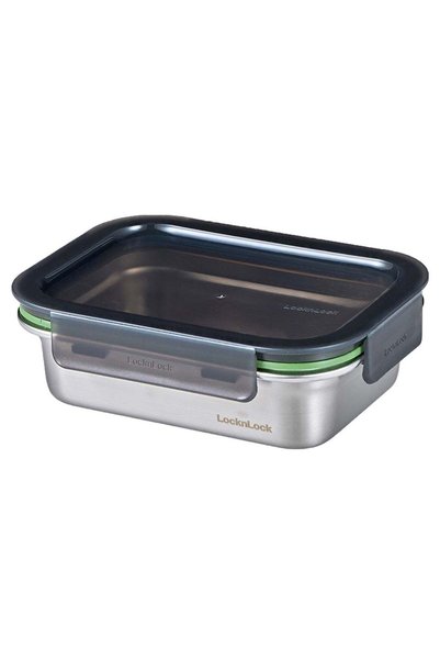Generic LocknLock Stainless Steel Rectangular Food Container 1.2L Leakproof 4...