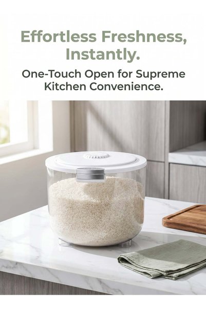 Generic Rice Dispenser,A Transparent, Rice Stoage Container,Includes A Measur...