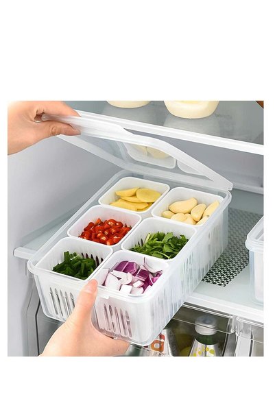 Generic Food Storage Containers with Lids Airtight, Scallion Preservation Box...