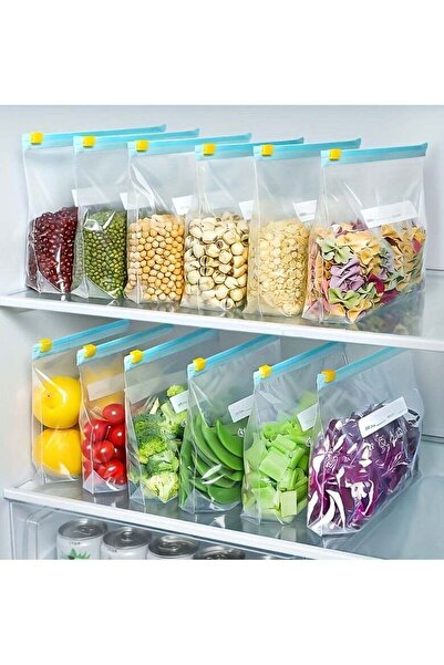 Generic 45-Piece Reusable Zippered Food Storage Bags with Freshness Seal, Spa...