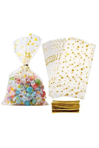 Generic 100 Pack 15 x 25 cm Clear Treat Bags, Self-Adhesive Candy and Popcorn...