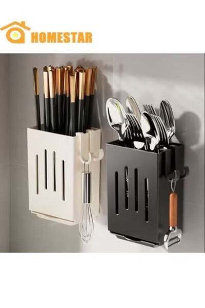 Generic 2Pcs Multifunctional Cutlery Holder, Utensil Storage Stand with Drain...