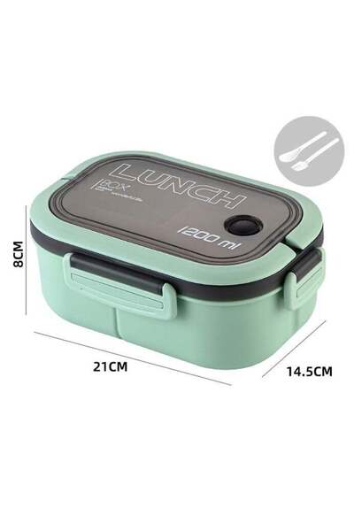 Generic 1200ml Bento Lunch Box ，Heating Leak Proof, 3-in-1 Compartment, Reusa...