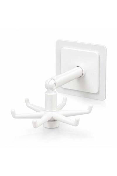 Generic 1 PC Wall Mounted 360° Rotating Multi-Hook Adhesive Organizer Hanger ...