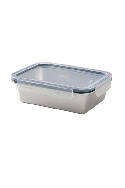 Generic Food container with lid, rectangular stainless steel plastic1.0 l