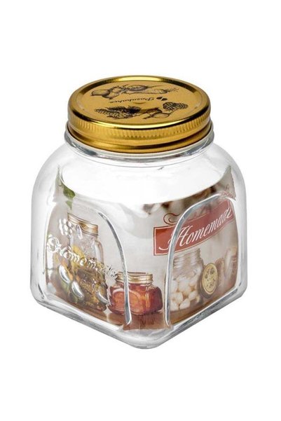 Generic Premium Jar Clear/Gold 0.5Liters