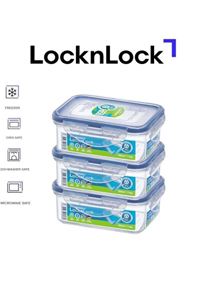 Generic LocknLock 350ml Rectangular Airtight Food Storage PACK OF 3 - BPA-Fre...