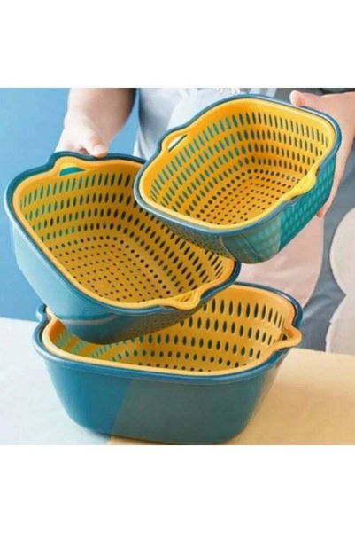 Generic 6pcs Colorful Double-Layer Kitchen Sink Organizers - Durable Plastic,...