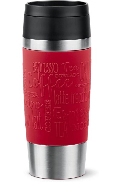 GENERAL Tefal Travel Mug, Stainless Steel, 0.36 L, Red, Easy to Clean, Quanti...