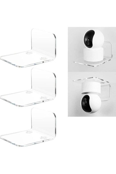 Generic 3 Pcs Clear Acrylic Floating Wall Shelves for Security Cameras, Baby ...