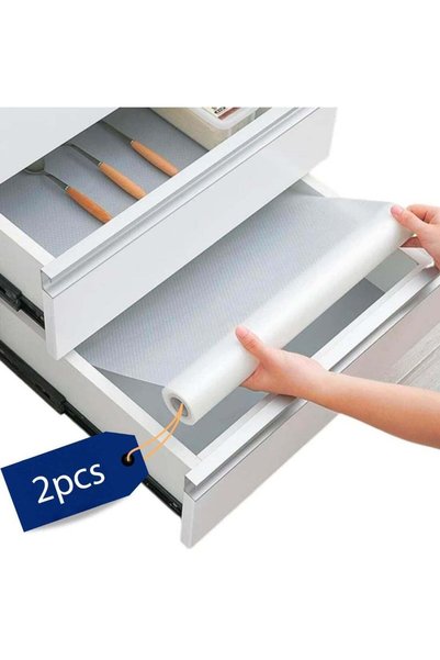 Generic 2 Roll Drawer Mats Shelf Liners,45×150cm Kitchen Cabinet Mat,Non-Adhe...