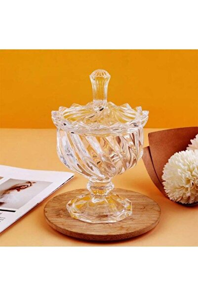Generic Glass Candy Jar with Lid – Round Glass Canister Storage Container wit...