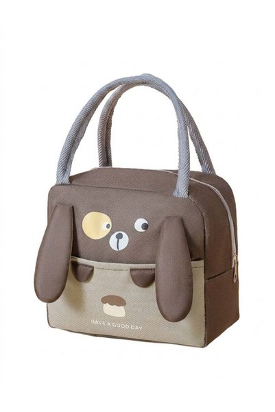 Generic Mobcos Ear Panda Brown Large Capacity Insulated Lunch Bag | Waterproo...