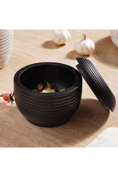 Generic Legna Ribbed Canister 200Ml - Black - 203SIX9900001