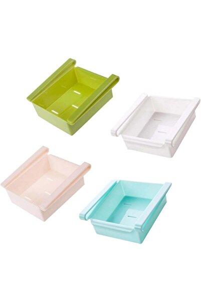 Generic 4-Piece Plastic Sliding Refrigerator Drawer Organizer Set with Handle...