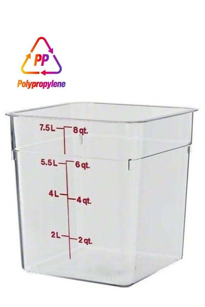 Generic Cambro Camwear Polycarbonate Square Food Storage Container - Original...