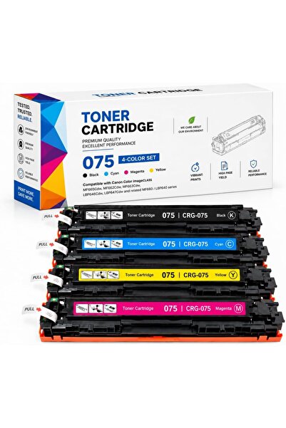 Gateway 075 (Black, Cyan, Magenta, Yellow) Toner Cartridges Full Color Set Th...
