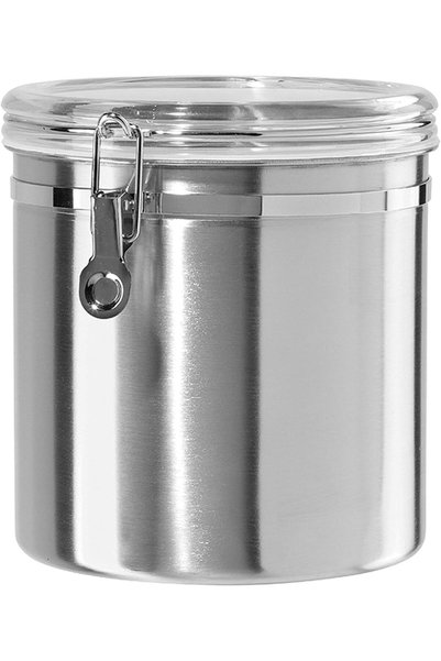 Generic 150-Ounce Stainless Steel Airtight Canister with Clear Acrylic Lid an...