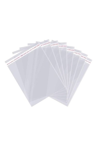 Generic 300-Piece Self Adhesive Sealing Cellophane Bags Clear 10x18cm