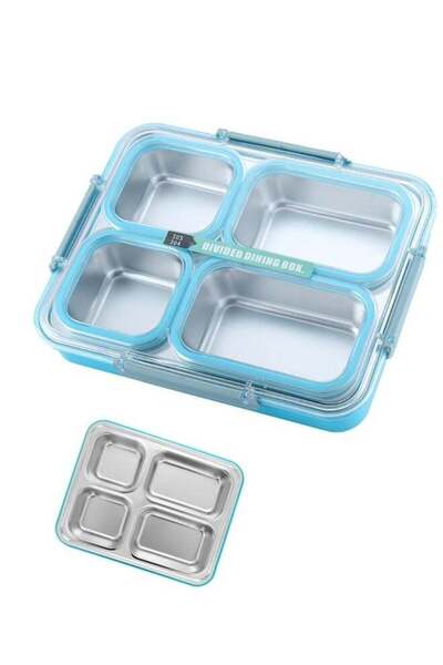 Generic Stainless Steel Bento Lunch Box for Kids and Adults Leakproof Food Co...