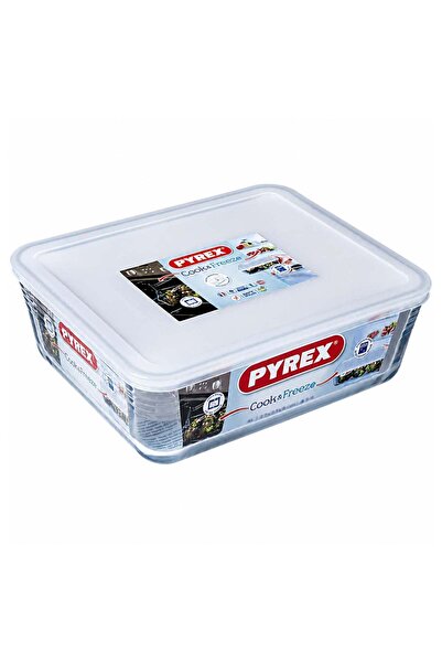 Generic Pyrex Cook & Freeze Rectangular Glass Dish with Lid 0.8L , Borosilica...
