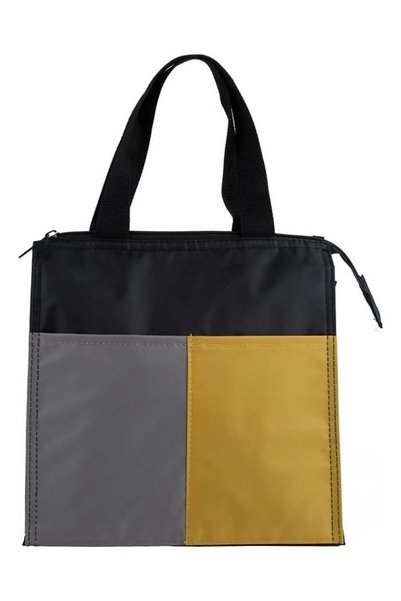 Generic DAISO Wide Gusset Lunch Bag with Pocket - Yellow