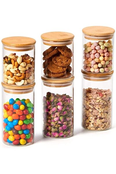 Generic 6-Piece Glass Jars Clear/Brown 700 x 3, 450 x 3ml